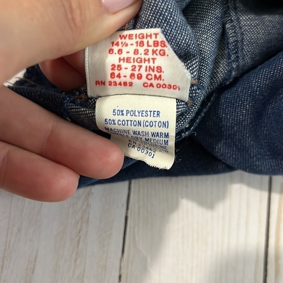 Vintage Buster Brown Overalls size 6-9 mo.  Made in USA - Picture 7 of 7